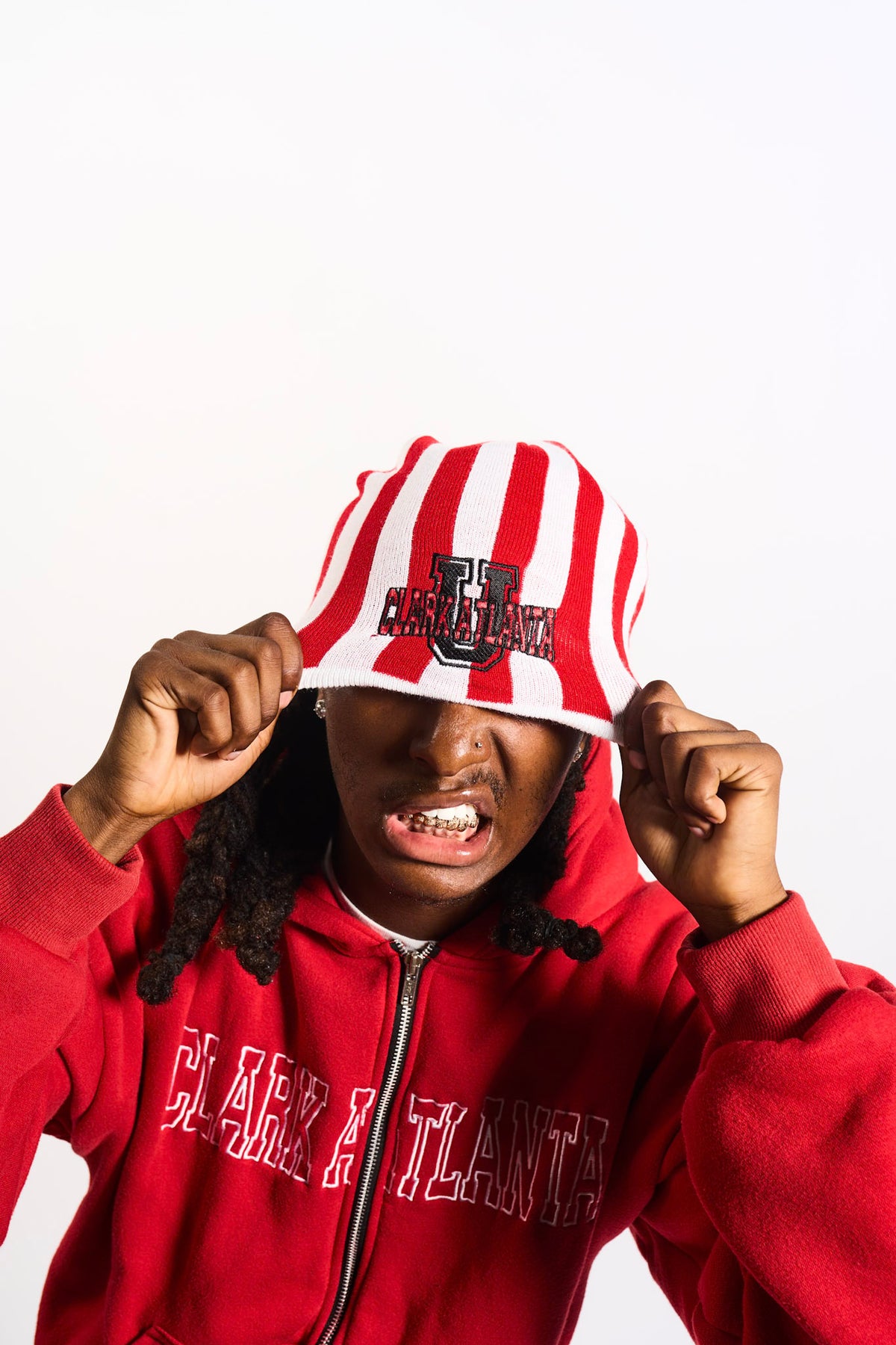 Clark Atlanta University Striped Beanie