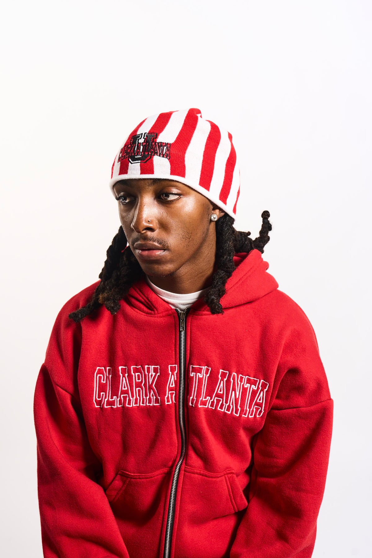 Clark Atlanta University Striped Beanie